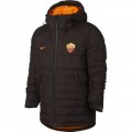 Veste Foot Doudoune AS Roma 2017/2018 Capuche Homme Marron Pas Cher Prix